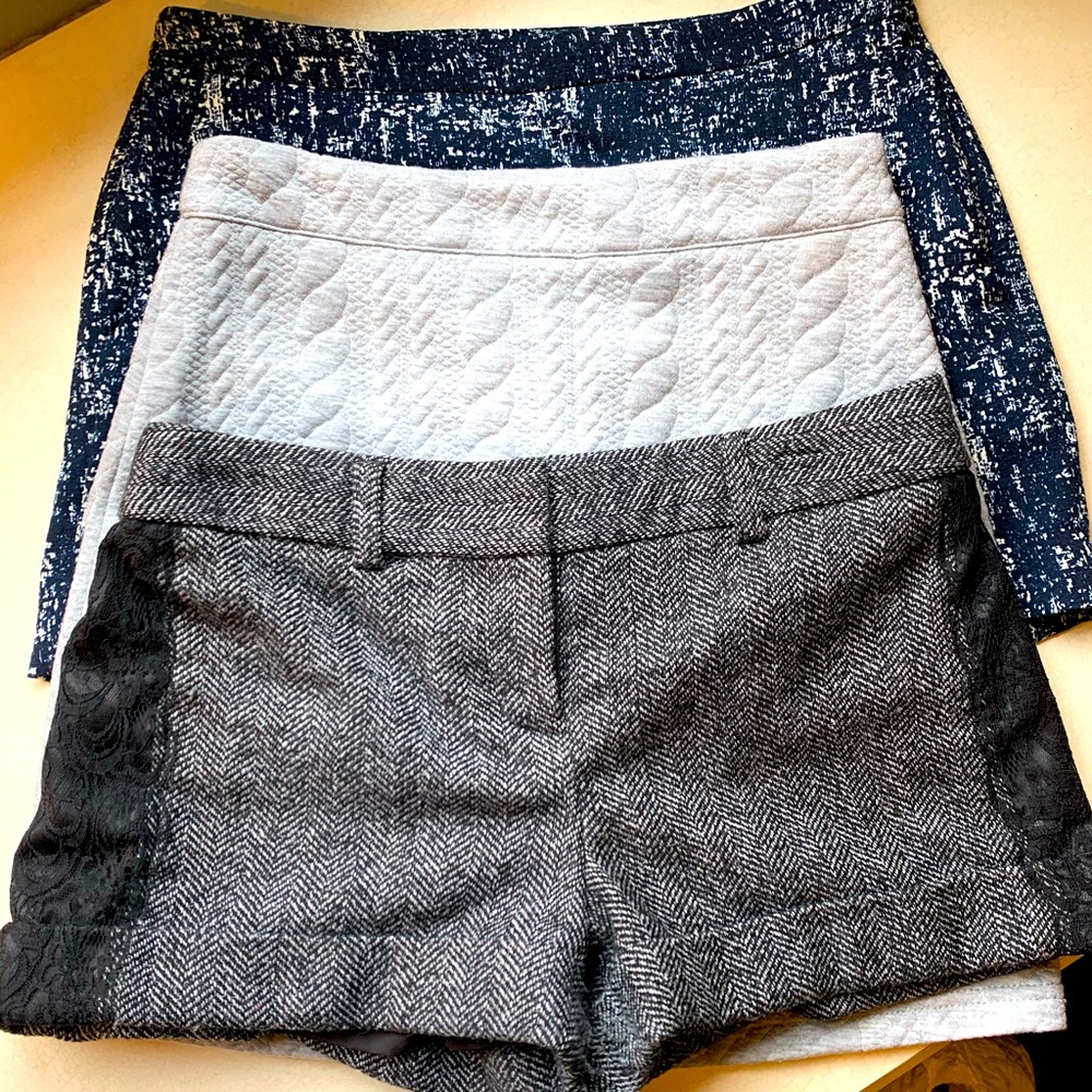 Fall shorts & skirt -herringbone, navy, cable knit